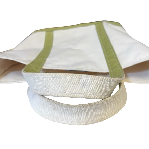 L.L. Bean Medium Boat and Tote Open Top Bag with Green Handles - Picture 10 of 10